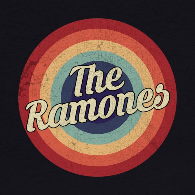 The Ramones - Retro Circle Vintage by Creerarscable